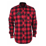 Plaid Flannel Shirt with NEW Faux Leather Patch